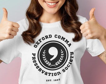 Oxford Comma Grammar Shirt, Grammar Police, Grammar Nerd, Englisch Lehrer Geschenk, Stenograph Shirt, Hof Reporter Shirt, Englisch Major T-Shirt