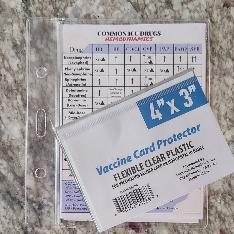 Common ICU Drips & Hemodynamics Reference Guide Etsy