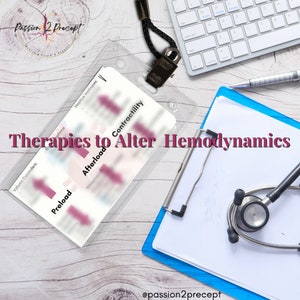 Therapies to Alter Hemodynamics Reference Badge Guide