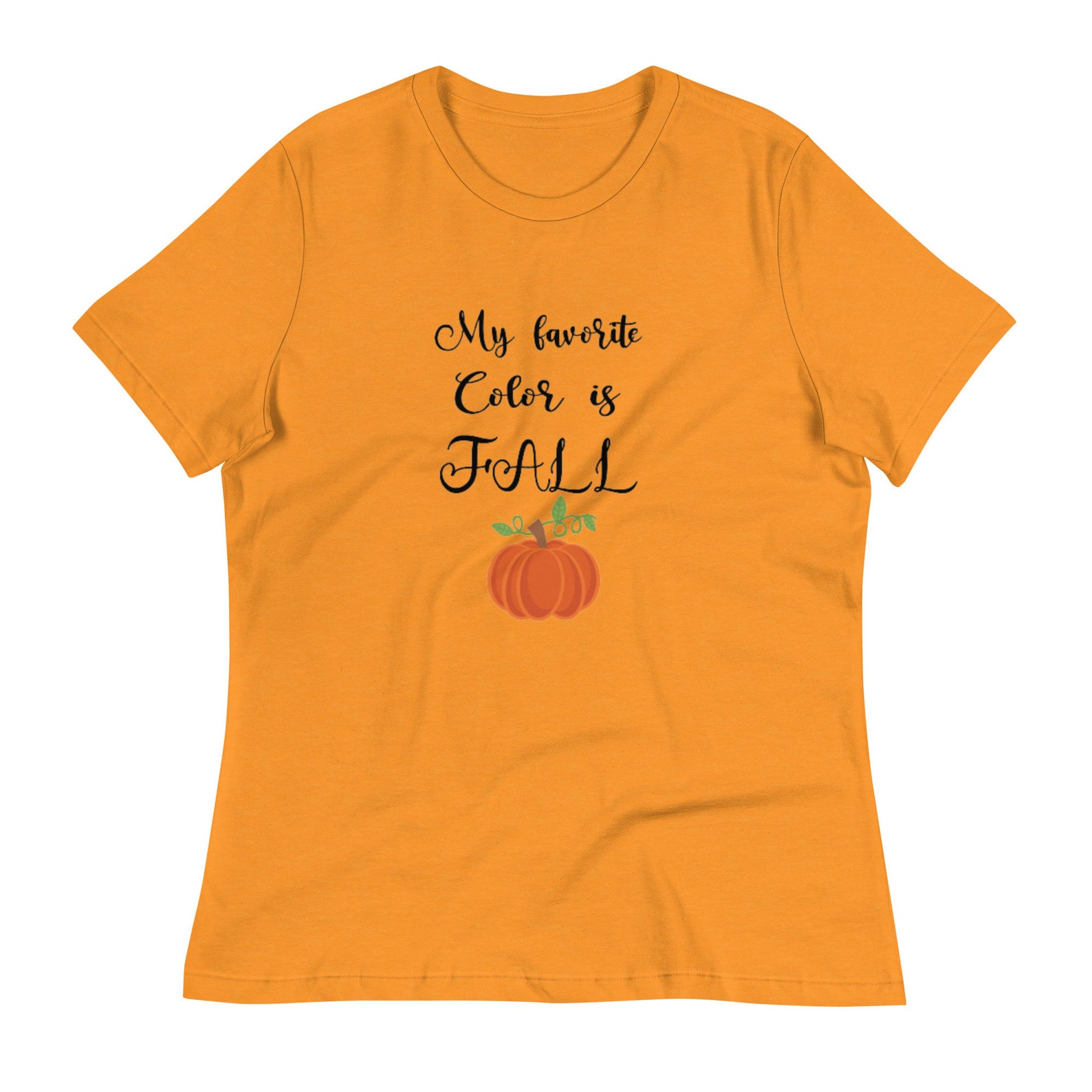 Women's My Favorite Color is Fall Graphic Tee Shirt Etsy