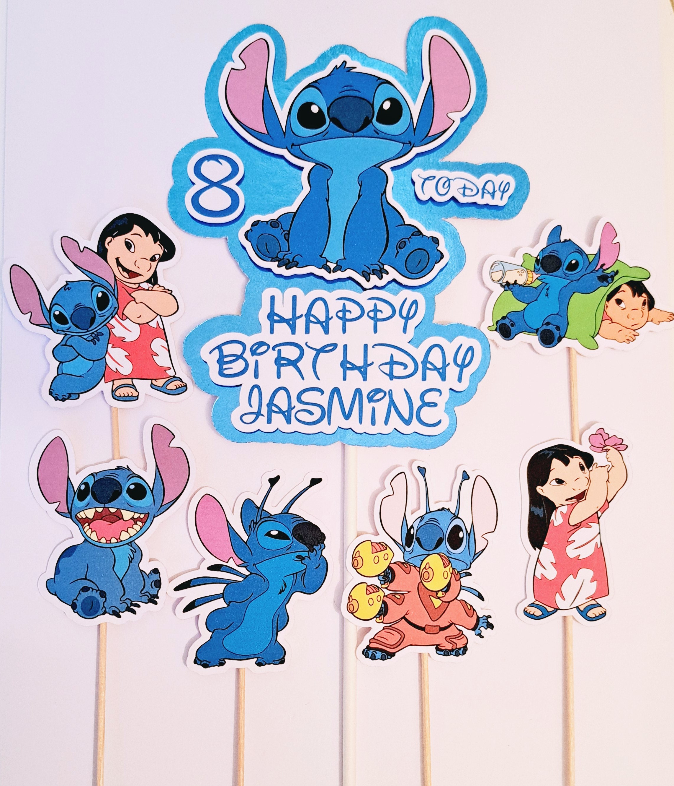 Lilo and Stitch Cake Topper Set Personalised - Etsy