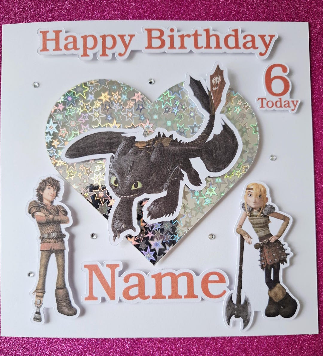 Toothless Cards How to Train Your Dragon Toothless Birthday Card X1 Personalised, on a ...