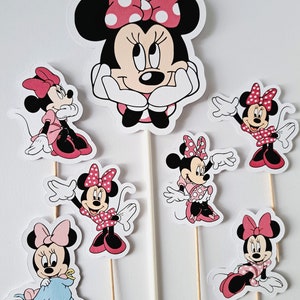 Minnie mouse cake topper set