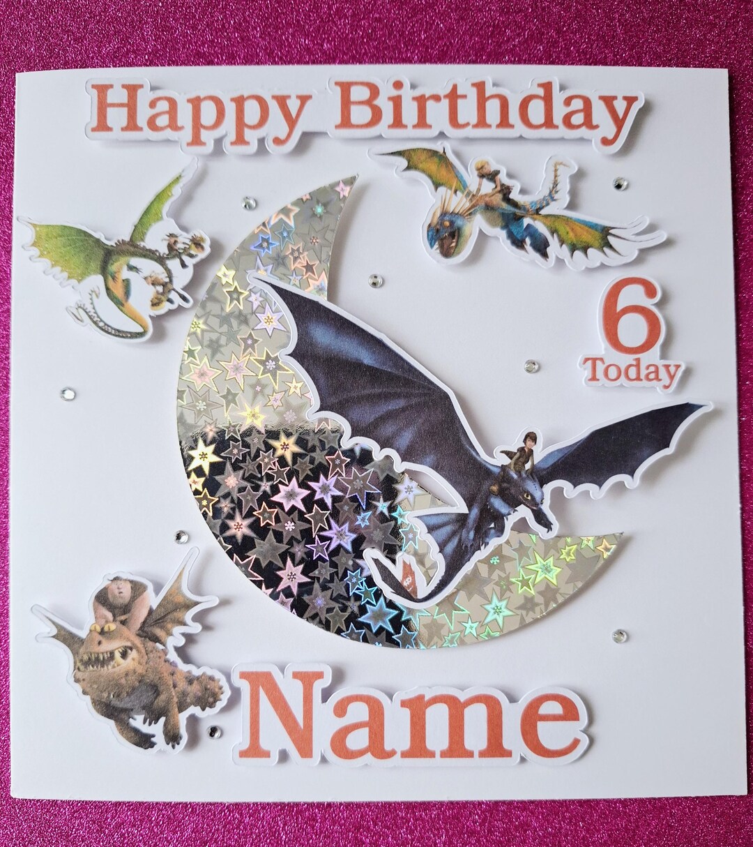 Toothless Cards How to Train Your Dragon Toothless Birthday Card X1 Personalised, on a ...