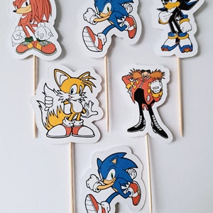 Sonic Hedgehog Cupcake toppers