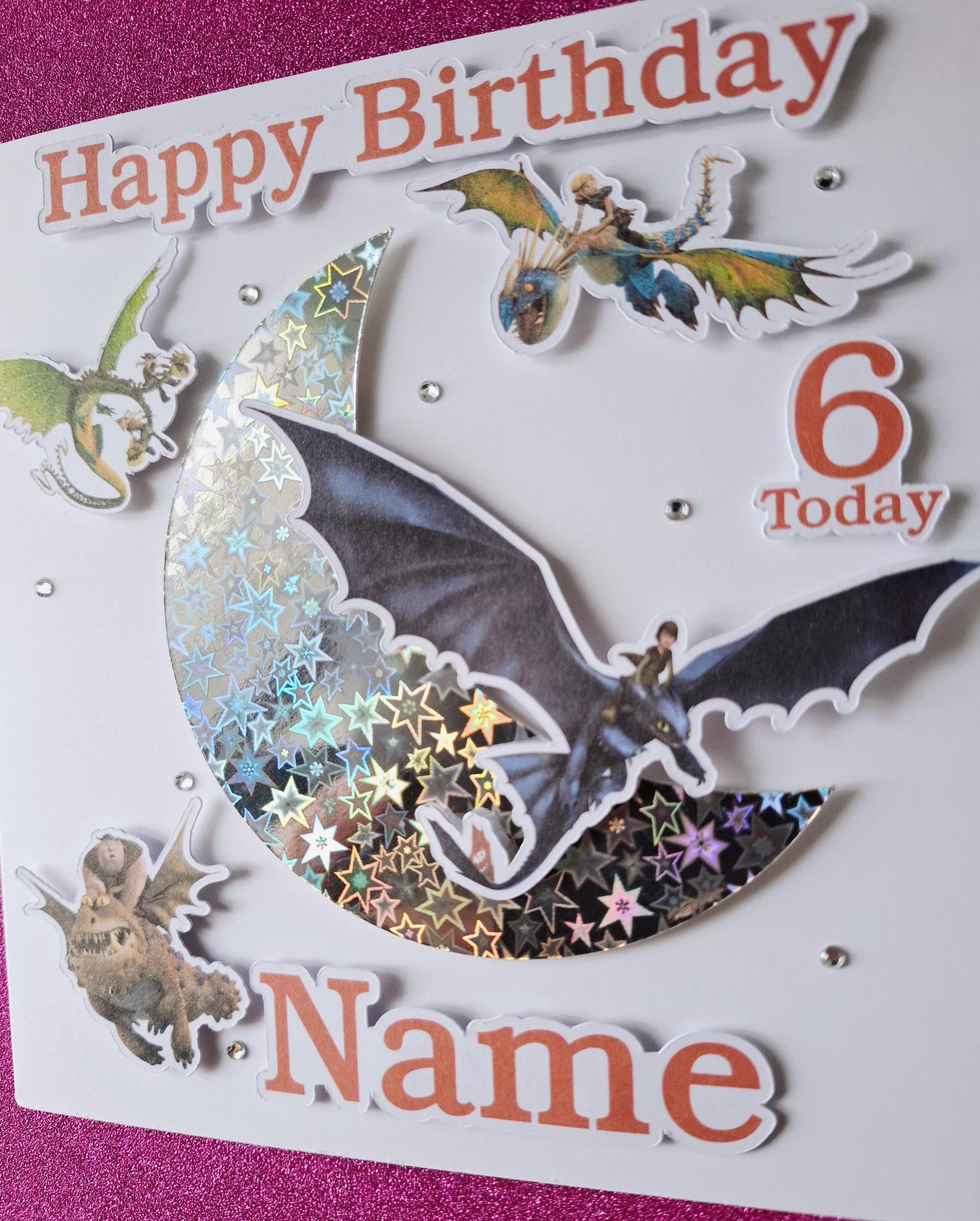 Toothless Cards How to Train Your Dragon Toothless Birthday Card X1 Personalised, on a ...