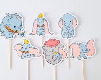 Dumbo cupcake toppers x6 different designs