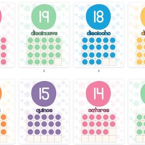 Nummers van 0-20 Tarjetas-digitales