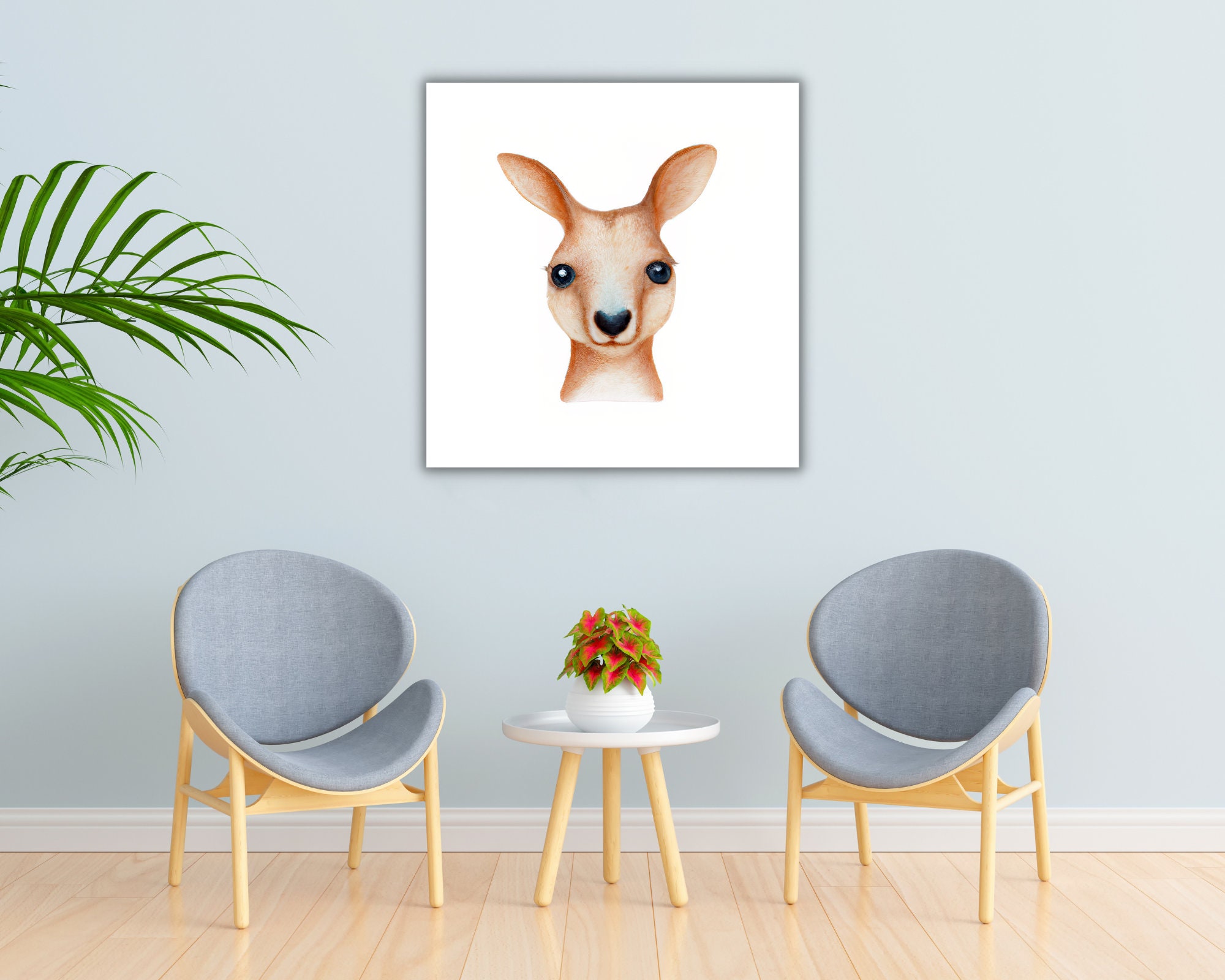 Kangaroo Wall Art Animal Wall Art Wildlife Art Baby Animal Etsy