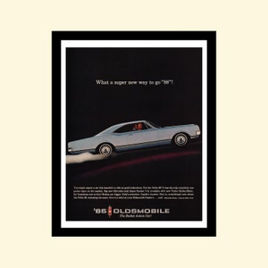 Vintage 1965 Olds Delta 88 ad framed retro classic car Oldsmobile advertisement Look Magazine 1960s 60s