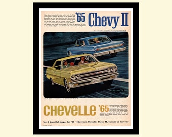 1965 Chevrolet Impala Chevelle SS Vintage Print Ad Malibu SS