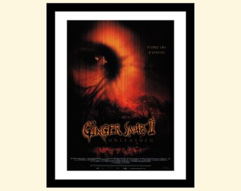 Vintage 2000s Ginger Snaps 2 Unleashed werewolf movie ad framed, retro advertisement 2003 00s