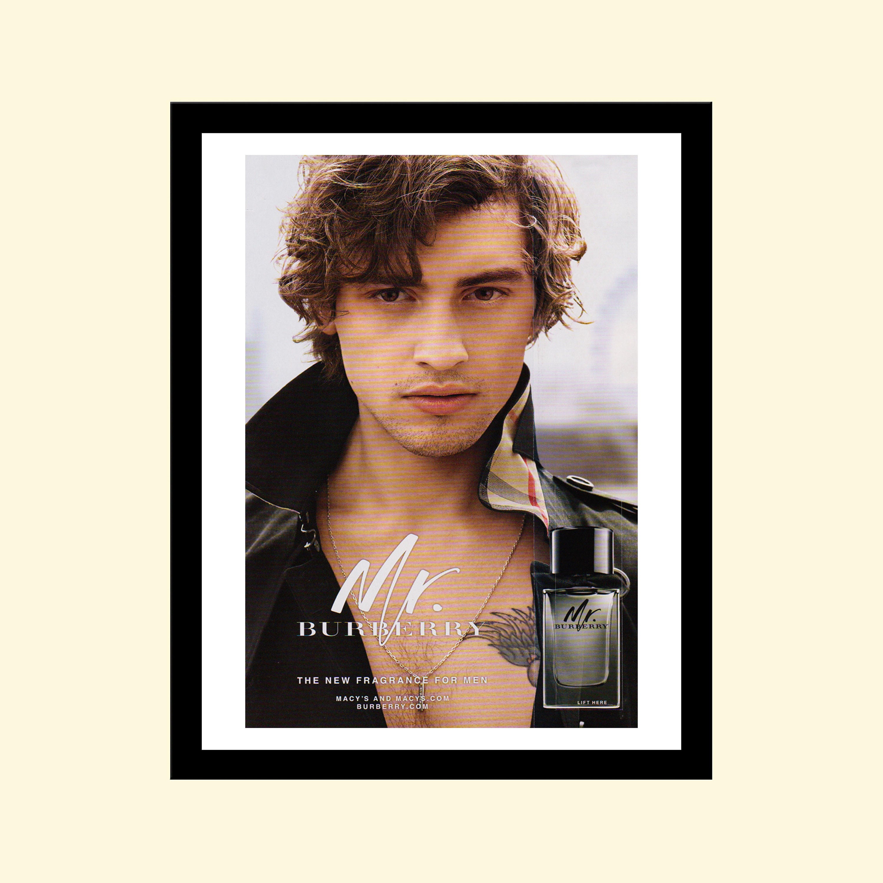 Buy Vintage 2010s Mr. Burberry Fragrance Ad Framed Retro Cologne