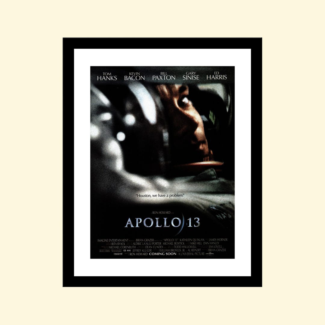 Vintage 1990s Apollo 13 Movie Ad Framed, Retro Tom Hanks Kevin Bacon ...