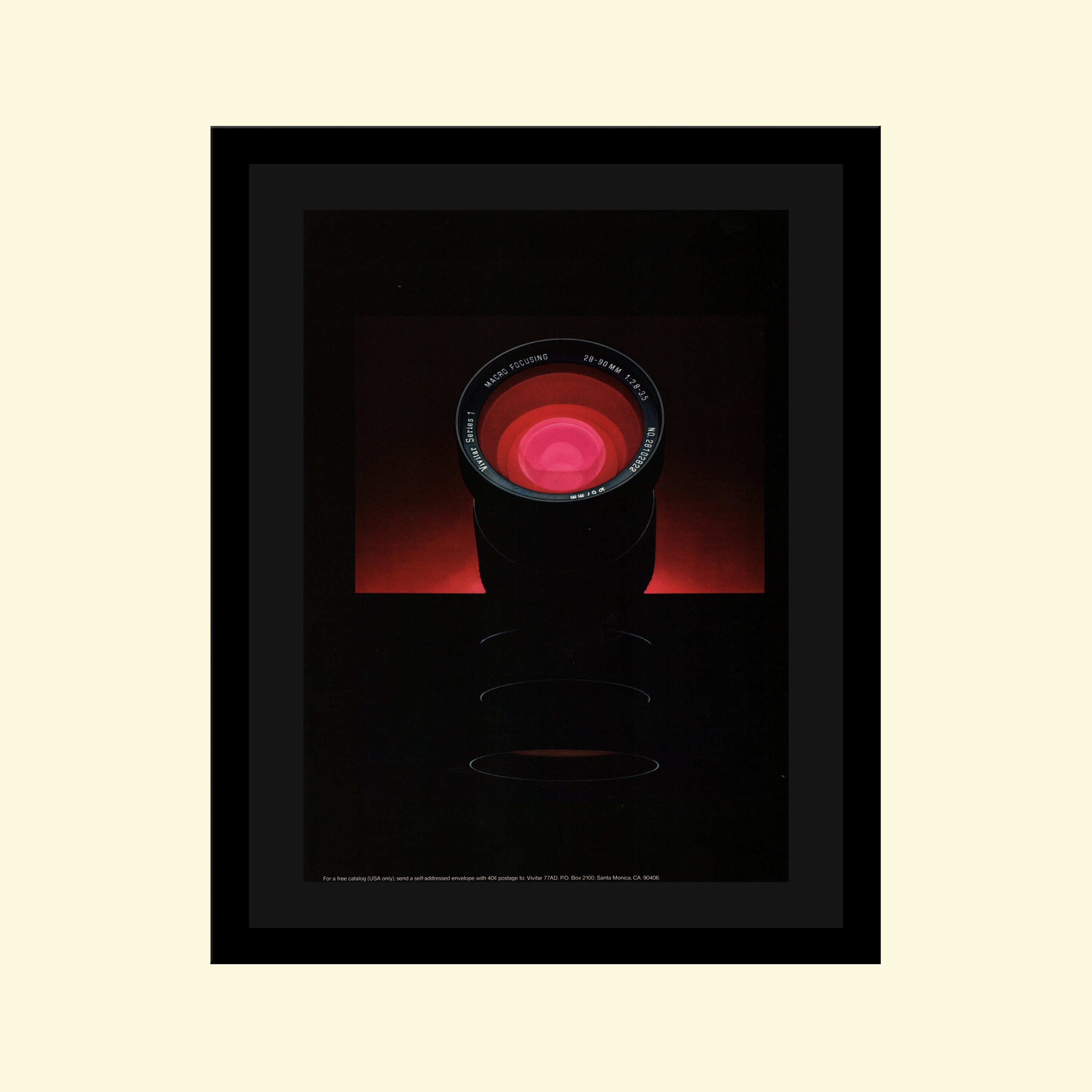 Vintage 1980s Camera Lens Vivitar Series 1 Film SLR Camera Lens Ad ...