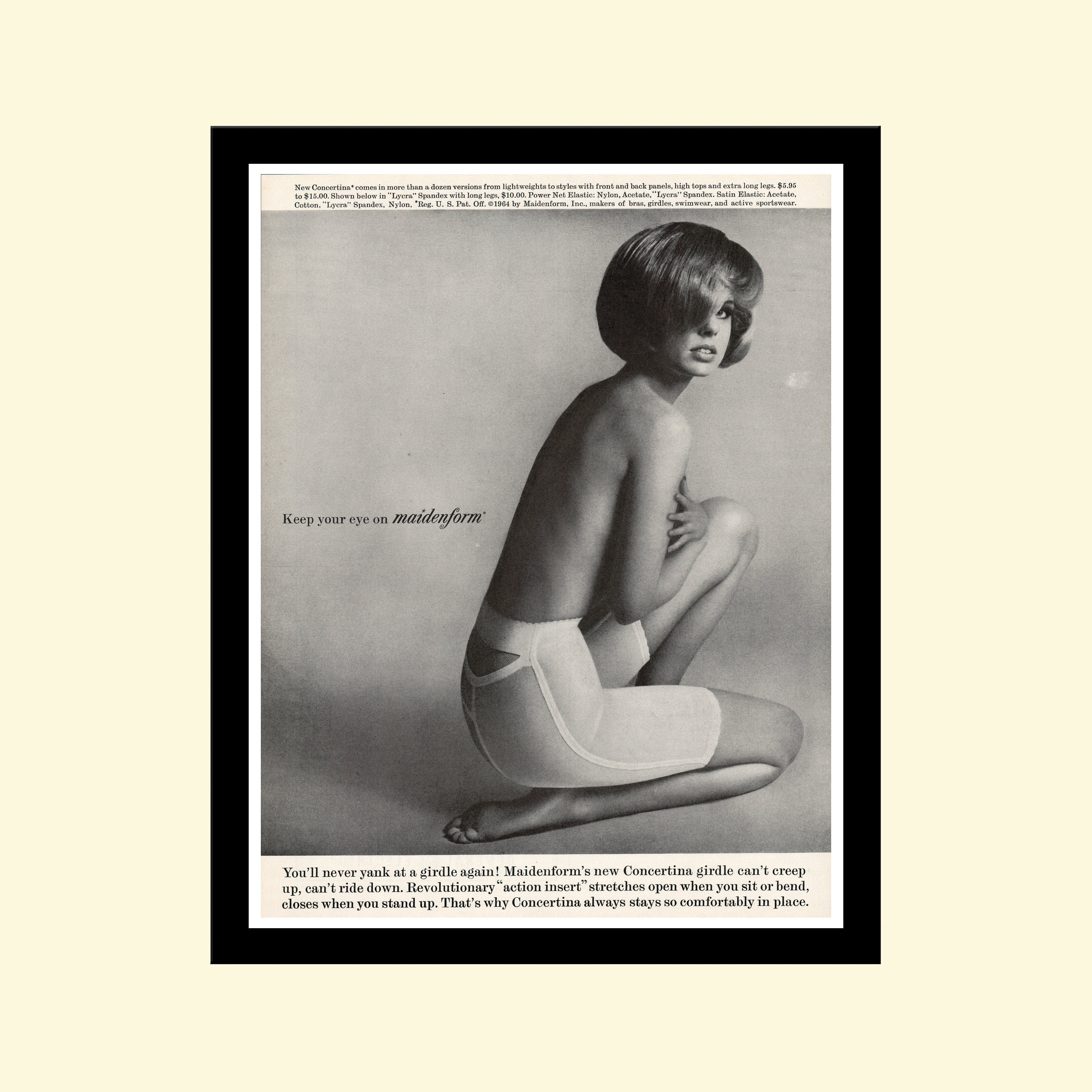 1960 Formfit Skippies Girdle Vintage Advertisement Womens Fashion Art  Vintage Lingerie Ad Boutique Decor Bedroom Decor Magazine Print Ad