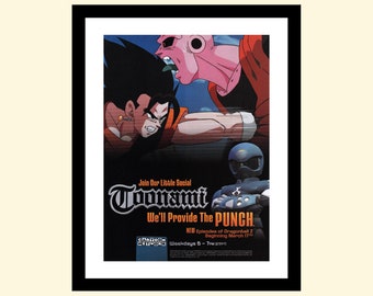 Vintage 2000s DBZ Dragon Ball Z anime TV ad framed, retro advertisement 2003 00s