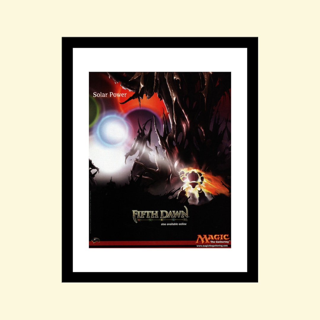 Magic Advertisement Vintage 2000s Magic the Gathering Fifth Dawn Game Ad Framed, Retro ...