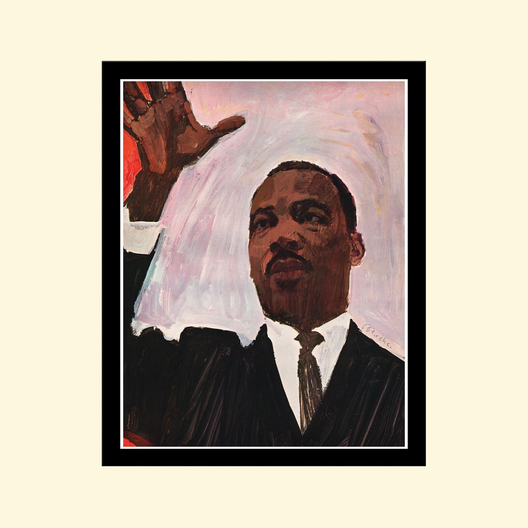 Vintage 1960s Martin Luther King Jr Magazine Page Framed, Retro Civil ...