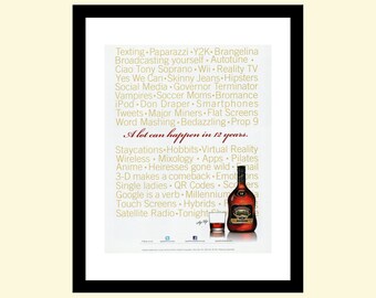 Pubblicità vintage del rum Appleton Estate Jamaica, anni 2010, incorniciata, pubblicità retrò, anni 2011