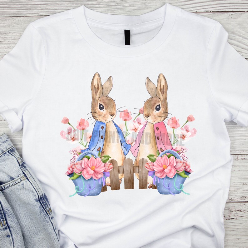 Peter Rabbit Flopsy Bunny Garden PNG, Cute Peter Rabbit Flowers Clip ...