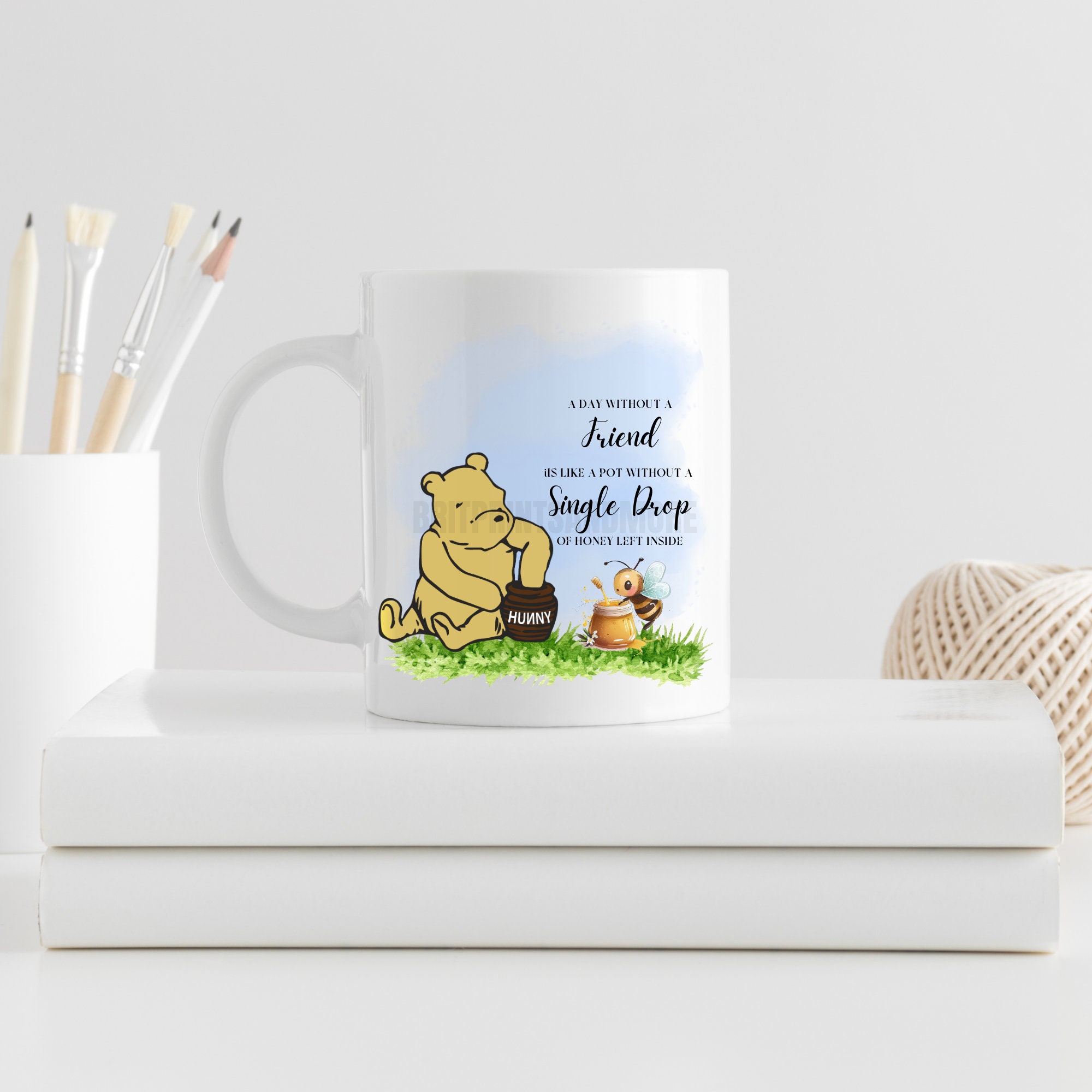 Classic Winnie-the-pooh Bee Honey Watercolor PNG, Classic-pooh Friend ...