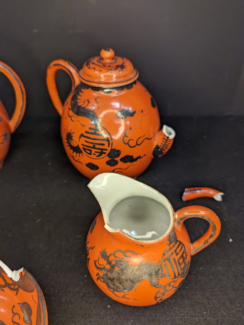 Antique Japanese Tea Set Etsy