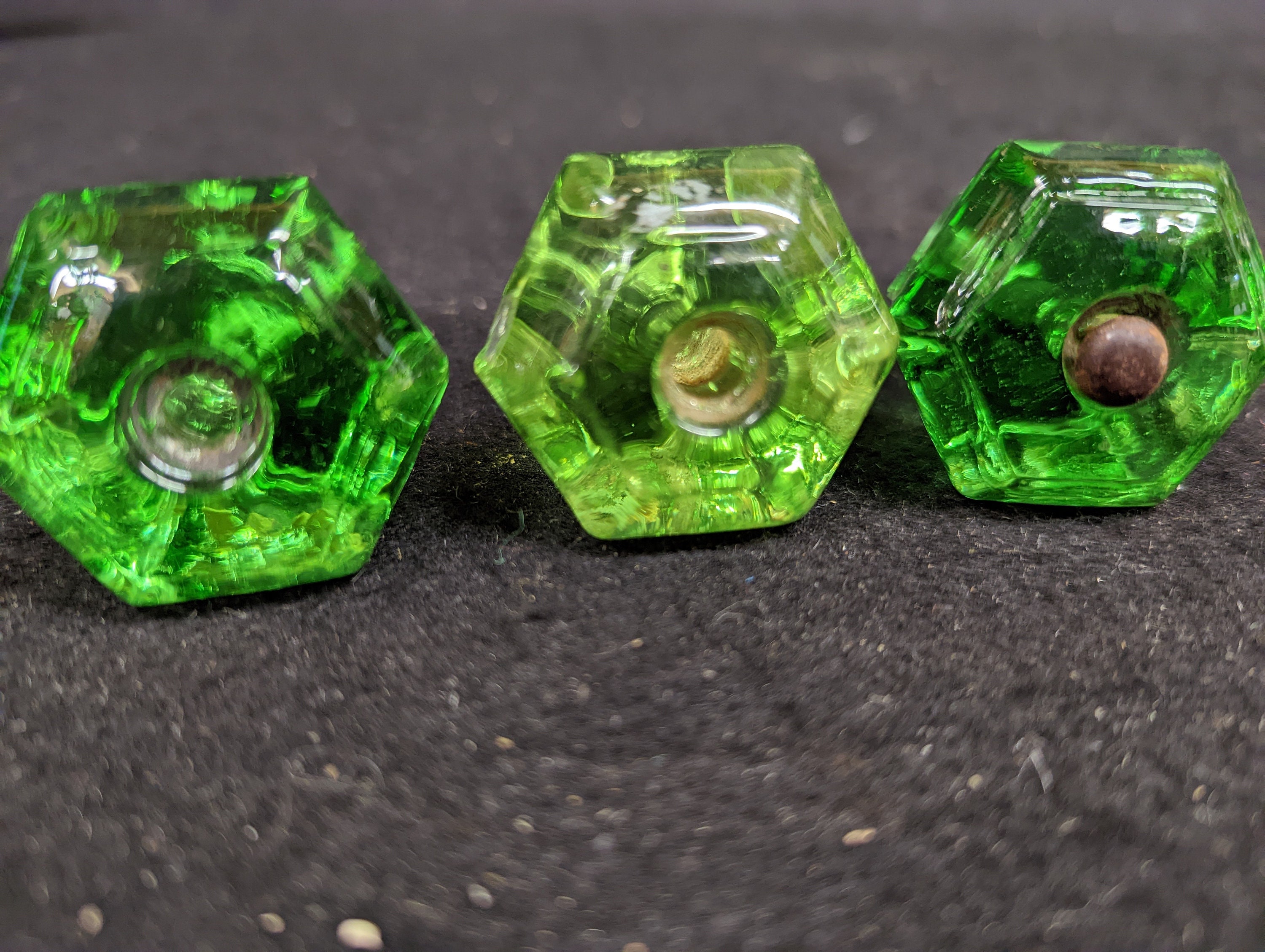 Green Glass Drawer Pulls Etsy