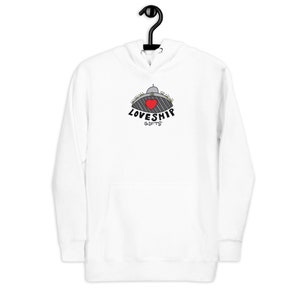 Loveship Gifts Logo Unisex Hoodie- white