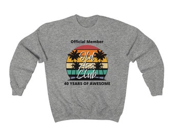 Old Ass Club for Birthdays and Anniversaries Dark Letters - Unisex Heavy Blend Crewneck Sweatshirt