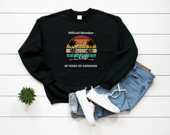 Old Timer's Club for Birthdays and Anniversaries Light Letters - Unisex Heavy Blend Crewneck Sweatshirt
