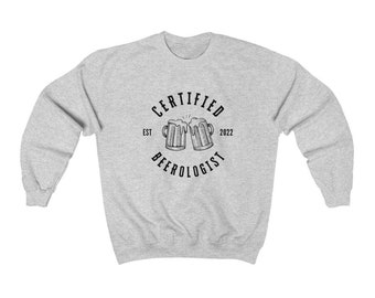 Certified Beerologist - Unisex Heavy Blend Crewneck Sweatshirt Square