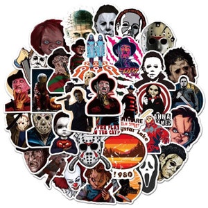 10 - 100 horrorfilmvinylstickers - GEEN HERHALEN