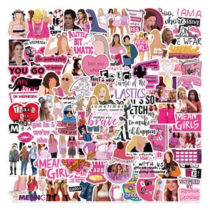 Mean Girls Birthday Party Supplies,24 Pieces Mean Girls Juice Bag Tags  Stickers,Mean Girls Party Decorations Stickers.