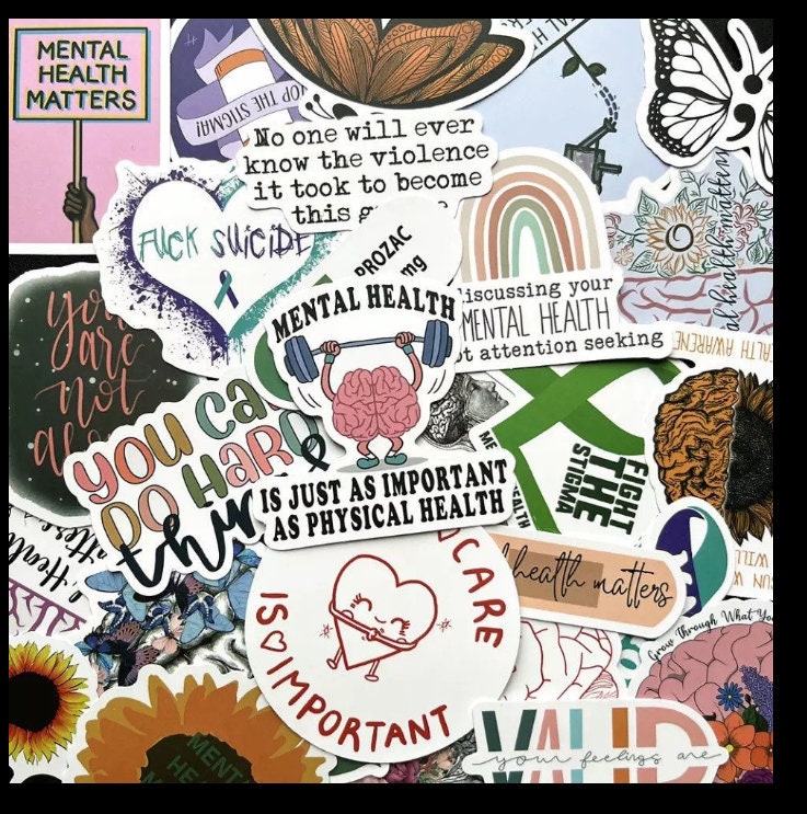 Mental Health Stickers - No REPEATS - Etsy