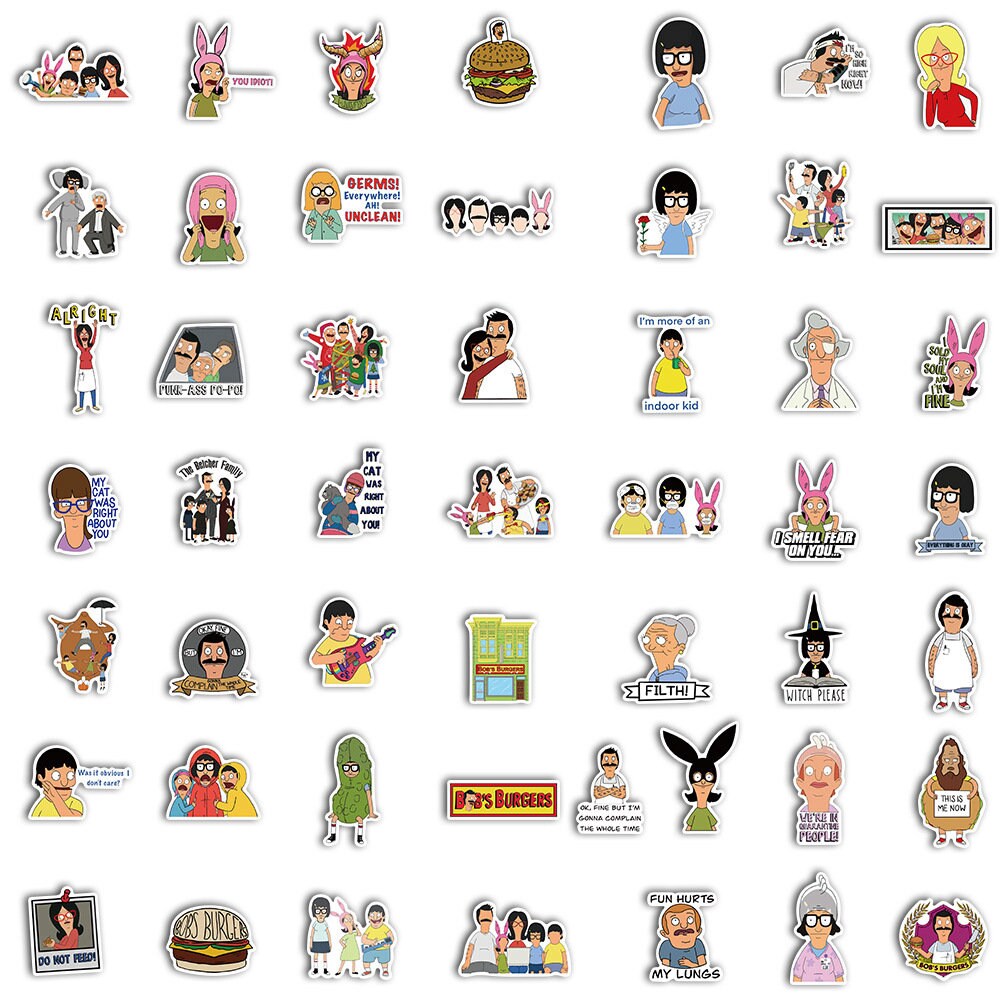10 - 100 Bob's Burgers Vinyl Stickers - NO REPEATS - Etsy
