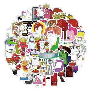 Aqua Teen Hunger Force Stickers - ATHF  - Vinyl Stickers - Waterproof Stickers - No REPEATS