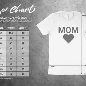 Mom Heart Graphic T-Shirt, Comfy Casual Tee, Mother's Day Gift, Bella Canvas Soft Shirt, Multiple Colors, Trendy Mom Top image 8