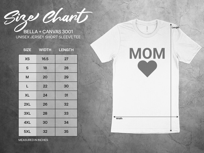 Mom Heart Graphic T-Shirt, Comfy Casual Tee, Mother's Day Gift, Bella Canvas Soft Shirt, Multiple Colors, Trendy Mom Top image 8