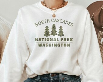 North Cascades National Park Sweatshirt, Washington Pullover, Abenteuer Shirt, Nationalpark Sweatshirt, Washington Souvenirs