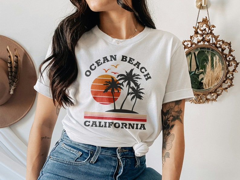 Ocean Beach Shirt, Ocean Beach California Shirt, Ocean Beach Holiday Tee, California Vacation Shirt image 2