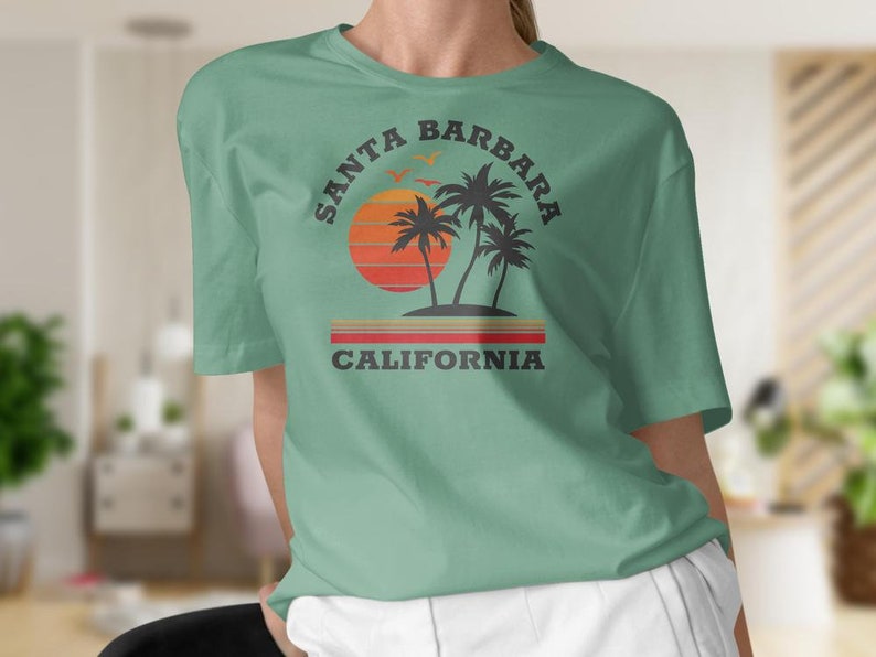 Santa Barbara Shirt, Santa Barbara California Shirt, Santa Barbara Holiday Tee, California Vacation Shirt image 7