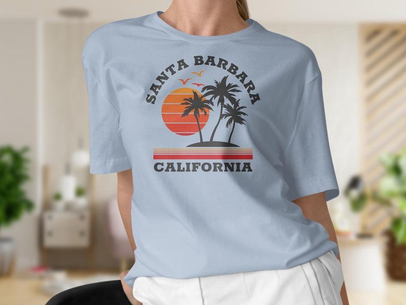 Santa Barbara Shirt, Santa Barbara California Shirt, Santa Barbara Holiday Tee, California Vacation Shirt image 8