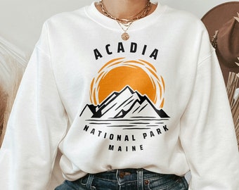 Acadia National Park Sweatshirt, Maine Sweatshirt, Adventure Sweater, National Park Sweatshirt, Maine Souvenir