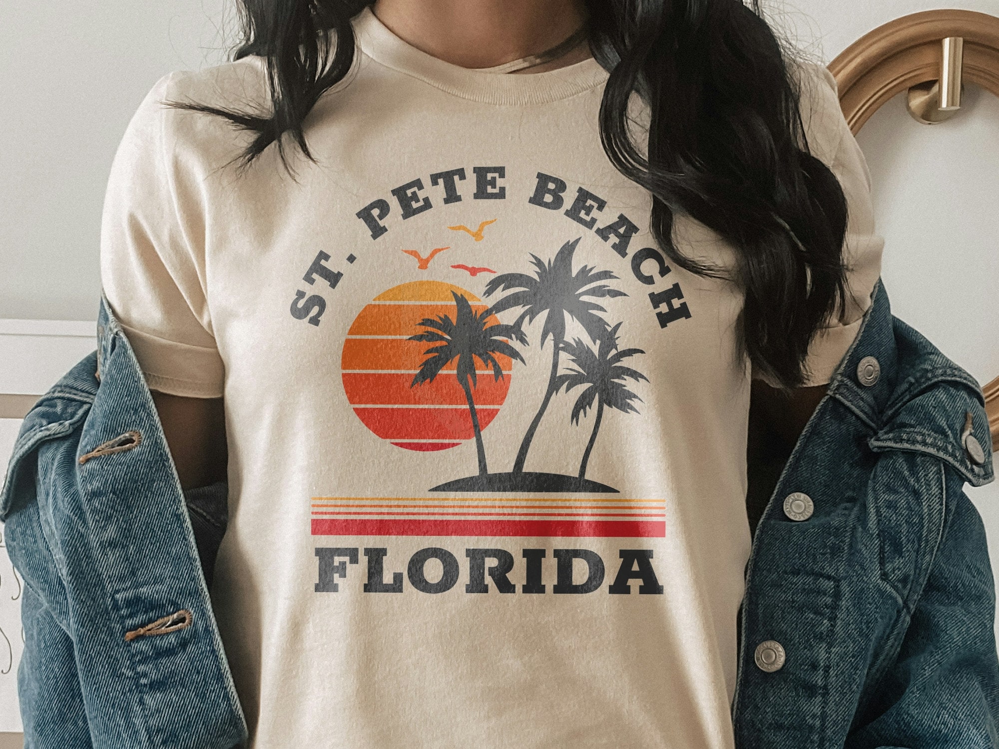 T-shirt Touriste St Pete Beach FL – Noir, Taille L (Gildan), Occasion