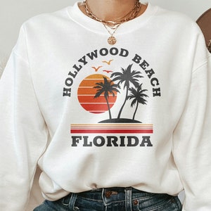 Hollywood Beach Sweatshirt, Hollywood Beach Florida Sweater, Hollywood Beach Holiday Tee, Florida Vacation Sweatshirt