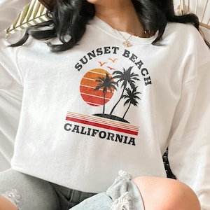 Sunset Beach Sweatshirt, Sunset Beach California Sweater, Sunset Beach Holiday Tee, California Vacation Sweatshirt