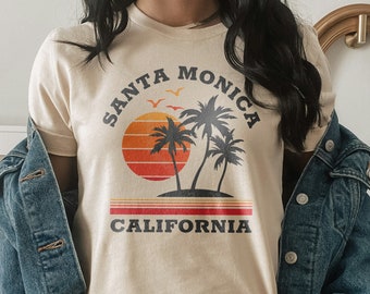 Santa Monica Shirt, Santa Monica California Shirt, Santa Monica Holiday Tee, California Vacation Shirt