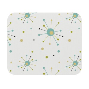 Vintage Style Atomic Starburst Mouse Pad - desk supplies - office supplies - birthday gift - housewarming gift - gift for her - gift for mom