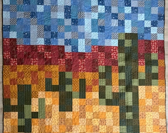 Desert Glory ein Patchwork-Pixel-Quilt